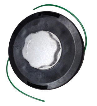 Катушка бензинового триммера пластик черный, крышка металл