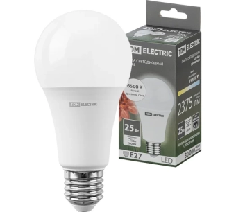 Светодиодная лампа TDM А65 25 Вт, 230 В, 6500 К, E27 SQ0340-0498