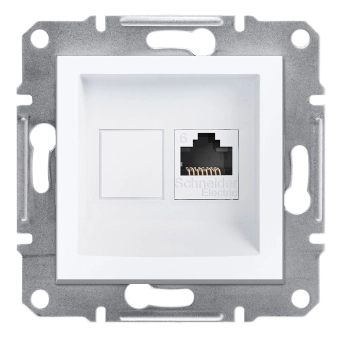 Розетка RJ45  Schneider  ASFORA белая без рамки