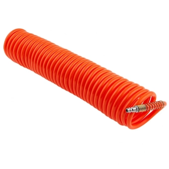 Шланг пневматический спиральный 5 мм *8 мм с быстросьемными конекторами  15 м