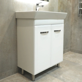 Шкаф напольный Allure белый матовый под умывальник Neon 600