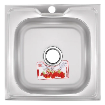 Накладная кухонная мойка ZERIXZ5050-04-160E (satin)