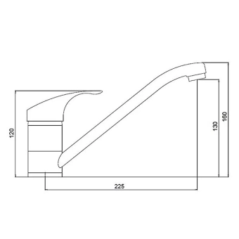 Смеситель для кухни песочный классический PEPE