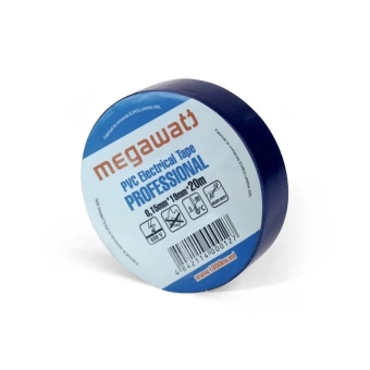 Изолента ПВХ 0.15x19мм Синяя 20 метров MegaWatt