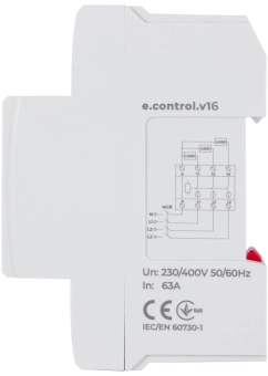 Реле контроля напряжения и силы тока трехфазное 63А с индикацией