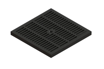 Решетка ливневая пластиковая PolyMax Basic для дождеприемника 300х300 A15 (280x280x23)