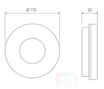 Настенный светильник LED TWIST уличный 10W 750LM IP65 4000K круглый черный LD-TWI10WOK-40