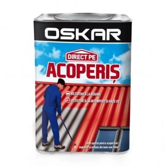 Эмаль Алкидная OSKAR Direct pe Acoperis, темно-коричневый, шоколадный цвет, 2,5L