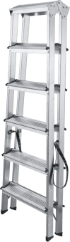 Лестница-Стремянка алюминиевая, двухсторонняя AD7206, Alumet