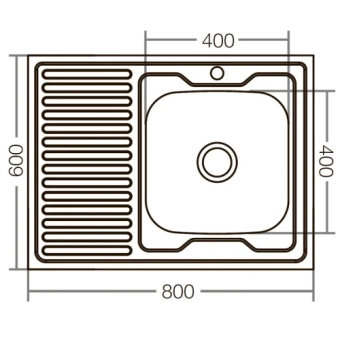 Мойка кухонная Zerix Z8060R-06-180E (SATIN)