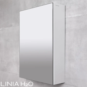 Шкаф-зеркало для ванной комнаты Bayro Dorado 500*700мм Правое открывание; Белый