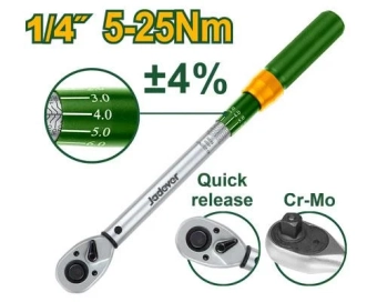 Динамометрический ключ 1/4" 5-25Nm  JDWQ5D02 Jadever