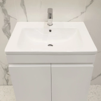 Шкаф напольный Studio Duo белый матовый под умывальник Argo 600