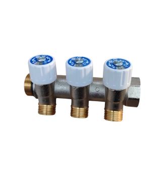 Распределительный коллектор с клапаном, наклонный 35° - 3-ходовой ITALIA