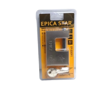 Замок навесной, анодированный матовый 80мм, EP-50091; Epica Star