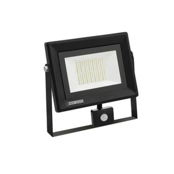 Прожектор светодиодный с датчиком движения PARS 50w, 4000LM, 6400K, Negru Horoz