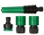 Набор: насадка для полива, коннектор, коннектор с аквастоп 1/2" (12 мм), адаптер 1/2"−3/4" (12 мм−19 мм), ABS−пластик
