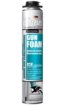 Пена профессиональная полиуретановая монтажная Farbis 750ML/875GR, под пистолет