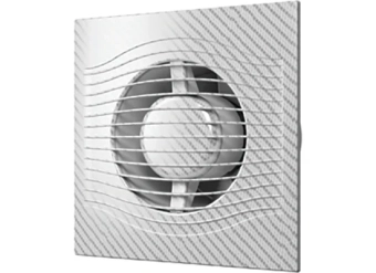 Вентилятор вытяжной с ультра-тонкой лицевой панелью Ø100 мм, SLIM 4C White Carbon, ERA