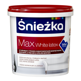 SNIEZKA MAX White Latex, 1L, акриловая краска интерьерная