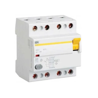 Выключатель дифференциальный УЗО VD1-63 100 мА 40 A 4P 400 В IEK