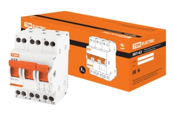 Выключатель нагрузки перекидной 3Р 63А МП-63 TDM