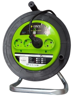 Катушка с кабелем 4 розетки 2P+E/30m 3*2.5