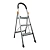 Алюминиевая бытовая лестница-стремянка на 3 ступени, с площадкой, EP-30481, Epica Star