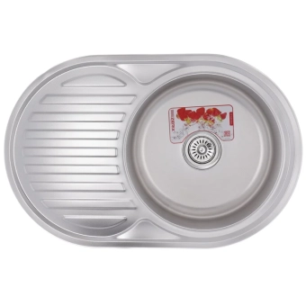 Кухонная мойка ZERIX Z7750-06-180D (decor) правая