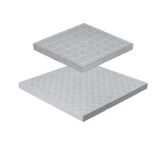 П-Крышка "COMPACT" ПВХ 200x200 мм (серая) MUFLESYSTEM