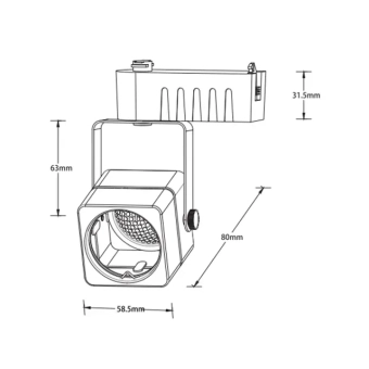 Рельсовый светодиодный прожектор RABAT 50 Вт GU10 IP20 220 - 240 В Horoz