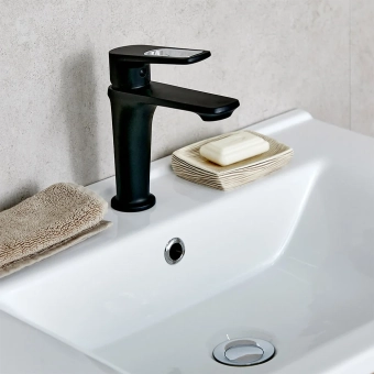 Смеситель для умывальника MAT│ECO NERO, чёрный