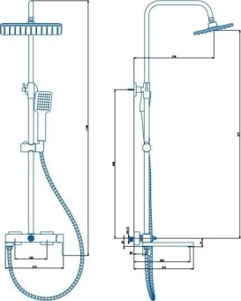 Стойка для душа с комплектом Haiba 61333