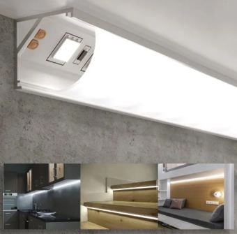 Алюминиевый профиль угловой для светодиодной ленты 3m/set 15.8*15.8mm PL-1616 3m PANLIGHT