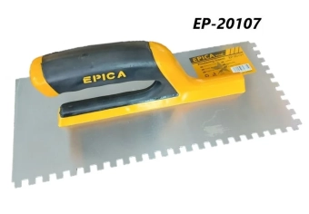 Кельма гладилка c зубьями из нержавеющей стали с пластиковой рукоятью 280*130мм, EP-20106, Epica Star