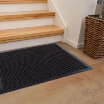 Коврик придверный WAVE, 90х150 см, черный.