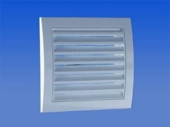 Решетка вентиляционная пластик, квадратная 15*15 см  / Ø100 мм, белый, ND10 Europlast