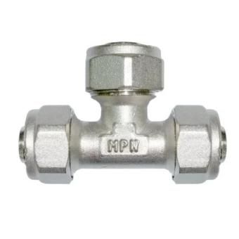 Тройник латунный переходной для металлопласта MPN. Ø16мм*16мм *16 мм