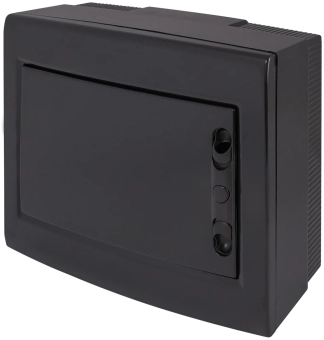 Корпус пластиковый на 12 модулей e.plbox.pro.n.12b.black навесный, черный с непрозрачными дверями IP40