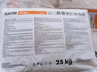 Штукатурная смесь на гипсовой основе Plaster MK80 25kg для механизированного нанесения