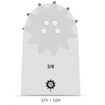 Шина направляющая для бензопилы T66, OREGON 18", 3/8, 1,6 (STL)