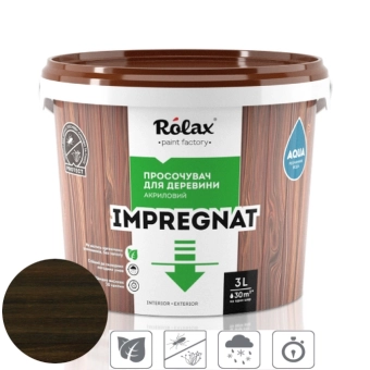 Пропитка для дерева, цвет: Черное дерево, IMPREGNAT ROLAX 1L