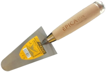 Мастерок (кельма) бетонщика 7" (18см) с деревянной ручкой, EP-20109, Epica Star