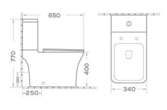 Унитаз напольный SH-5118 77 P-trap No-Rim South Villa