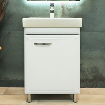 Шкаф напольный Allure белый матовый под умывальник Neon 500