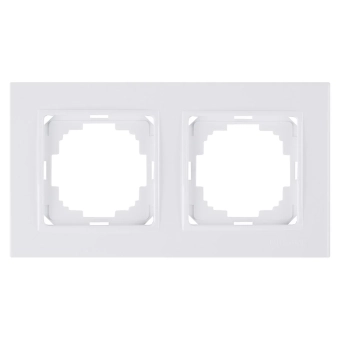 Рамка  ALEGRA NILSON 2 поста белая