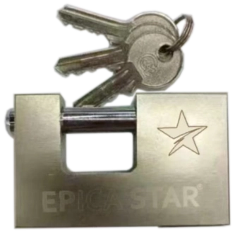 Замок навесной, анодированный матовый 60мм, EP-50089; Epica Star