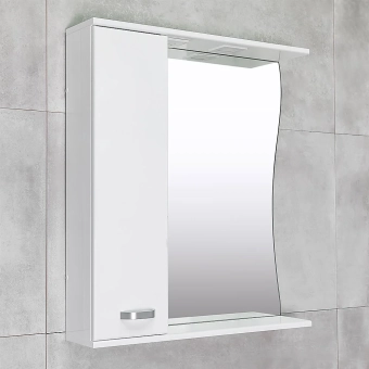 Шкаф-зеркало для ванной BAYRO DEMO 75*75см Левый Белый