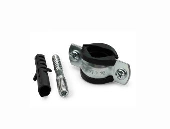 Хомут металлический RTP, в комплекте со шпилькой/шурупом и дюбелем 73-80 (2 1/2") M8