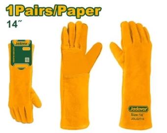 Перчатки для сварщика, кожаные 14" - 36 см JDLG2114 Jadever